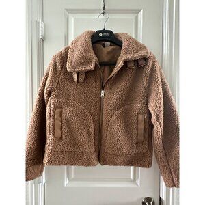 Teddy Fleece Bomber Jacket Soft Textured Outerwear By Divided H&M